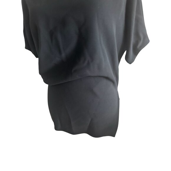 NARCISO RODRIGUEZ Black Silk Blend Ruched Top Size 38 - Picture 4 of 6